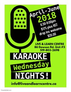 Karaoke Wednesdays @ Live & Learn Centre