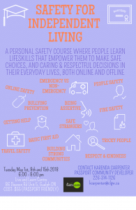 Safety For Independent Living Course @ Live & Learn Centre